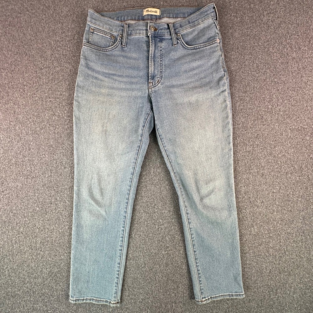 Madewell Jeans Womens 30 Mid-Rise Perfect Vintage Jean Light Blue Hemp Blend